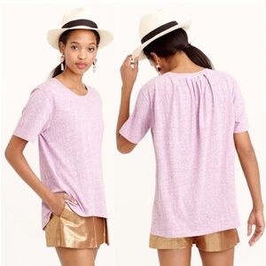 NWT J.Crew Pleated Back Tee Shirt Navy Blue XXS